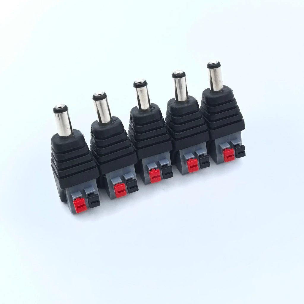 Male Female Socket Barrel Adapter 12V DC Power Connector Plug Jack for CCTV Camera LED Strip Supply Terminal 2.1mm x 5.5mm