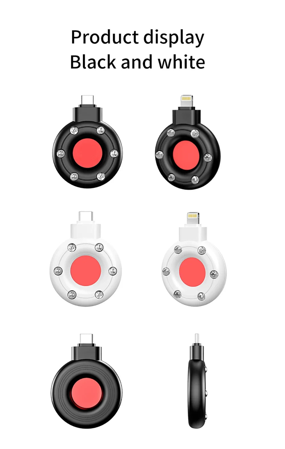 Portable Camera Detector Mobile Phone USB IR Alarm for Outdoor Travel Hotel Rental Anti Candid Hidden Camera Finder Led Light