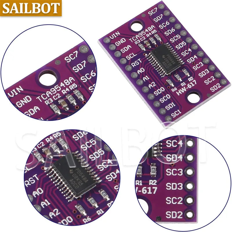 TCA9548 TCA9548A 1 To 8 I2C 8-channel IIC Multi-channel Multiplexer Breakout Module for Arduino Development Expansion Board