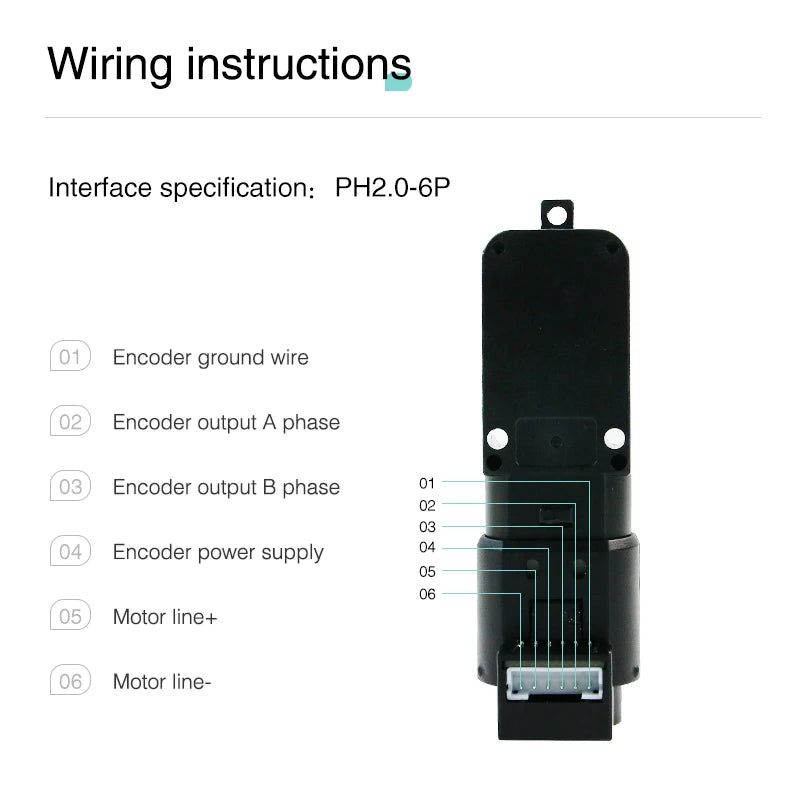 High Precision Hall Encoder TT DC Geared Motor with Encoder AB Phase Tachometer Code Disc Support PID Control for DIY Smart Car