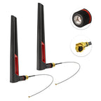 Dual Band 2.4G 5.8G RP SMA Male 12dBi WiFi Antenna + 15cm Adapter Cable for Network Card USB Adapter Security IP Camera