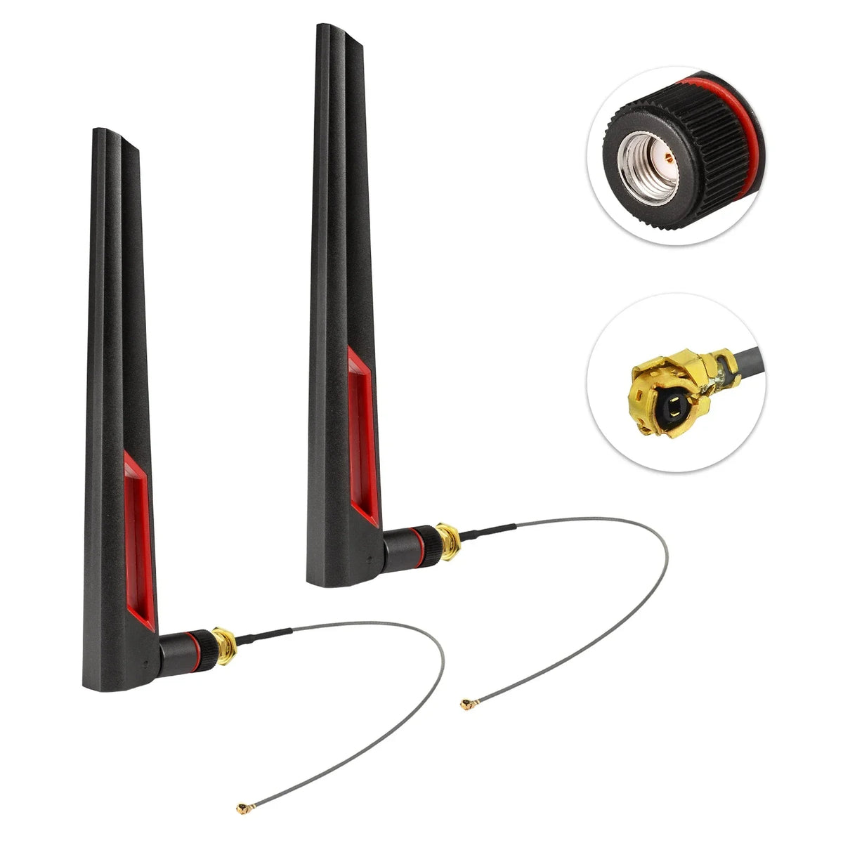 Dual Band 2.4G 5.8G RP SMA Male 12dBi WiFi Antenna + 15cm Adapter Cable for Network Card USB Adapter Security IP Camera
