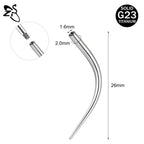 ZS 1 Piece G23 Titanium Curved Taper Insertion Pin Tool Internal Thread Piercing Kit For Tragus Helix Lip Nose Piercing Jewelry
