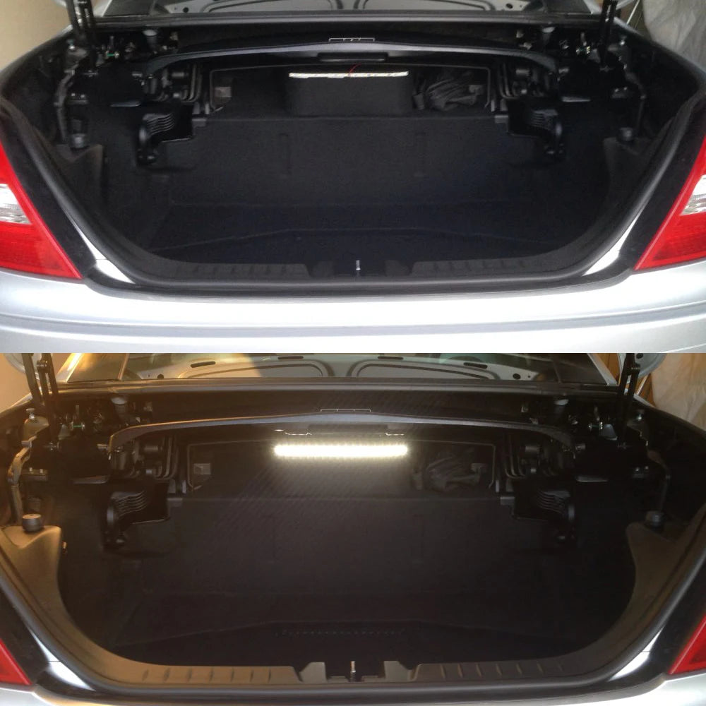 Super Bright HID White T10 LED Strip Light For Car Trunk Cargo Area or Interior Illumination White 6000K DIY W5W LED Lights Bar