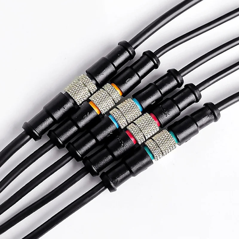 5/20PCS M9 Waterproof Connector 2/3/4/5/6Pin Aviation Plug Male And Female Docking Cable Electric Vehicle Lamp With Cable 20CM