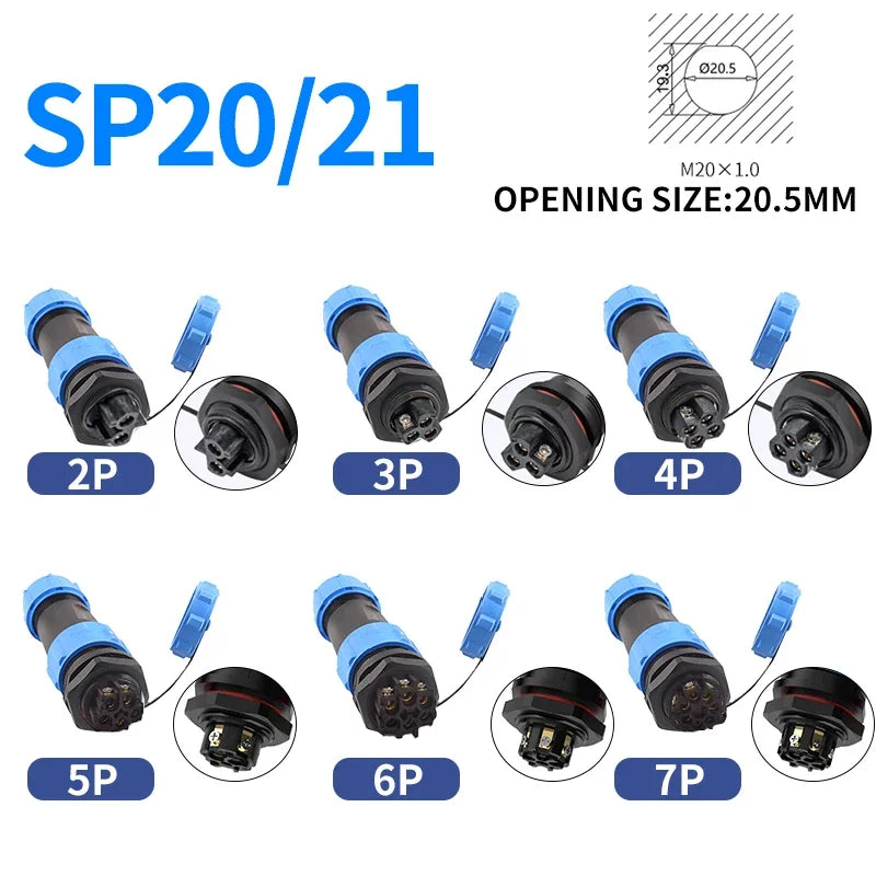 5/10/100Pcs SP16/17/20/21 Screw Wiring Connector Solderless Industrial Plug Aviation Plug Male And Female Docking Quick Wiring