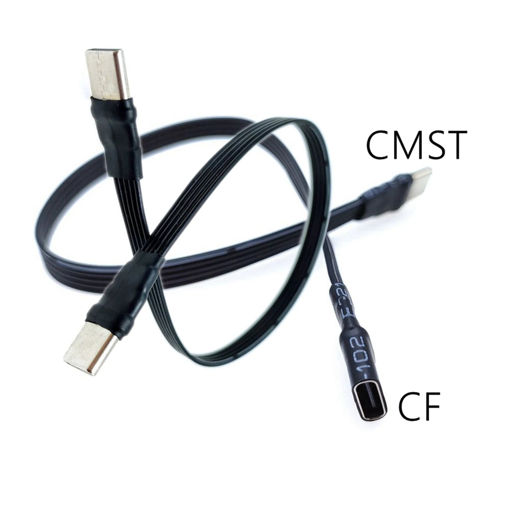 5CM 10CM 30CM USB 2.0 Type-C Flat Cable Extension FPC Cable USB 2.0 USB-C 90° Up/Down Angled Plug 5CM-1M