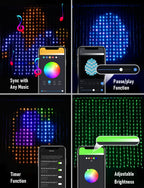 Led Smart Curtain Lights New Year's Garland App RGB Fairy Lights DIY Music Change Display for Window Christmas Room Decoration