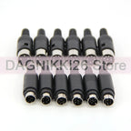 Soldering Cables Mini or DIN 3/4/5/6/7/8 Pin Male Connector S-Video Terminal Circular Plug Plastic Handle Adapter u
