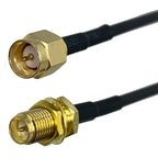 RG174 SMA RP SMA to SMA RP SMA Male & Female Nut Straight & Right Angle Connector RF Coaxial Jumper Pigtail Cable 4inch~10FT