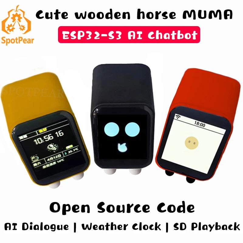 DeepSeek AI Chat Robot ESP32-S3 1.54inch LCD N16R8 MUMA Development Board Display Wifi Weather Station TimeClock For XiaoZhi