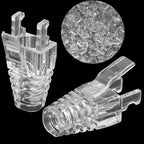 Transparent RJ45 Plug Ethernet Network Cable Connector Boots Cover Strain Relief Boot Cat5e Cat6 Protective Caps for Laptop