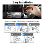 Solar Wireless Tire Pressure Monitoring System TPMS Auto Security Alarm Device Digital Colorful Display With 4 sensors