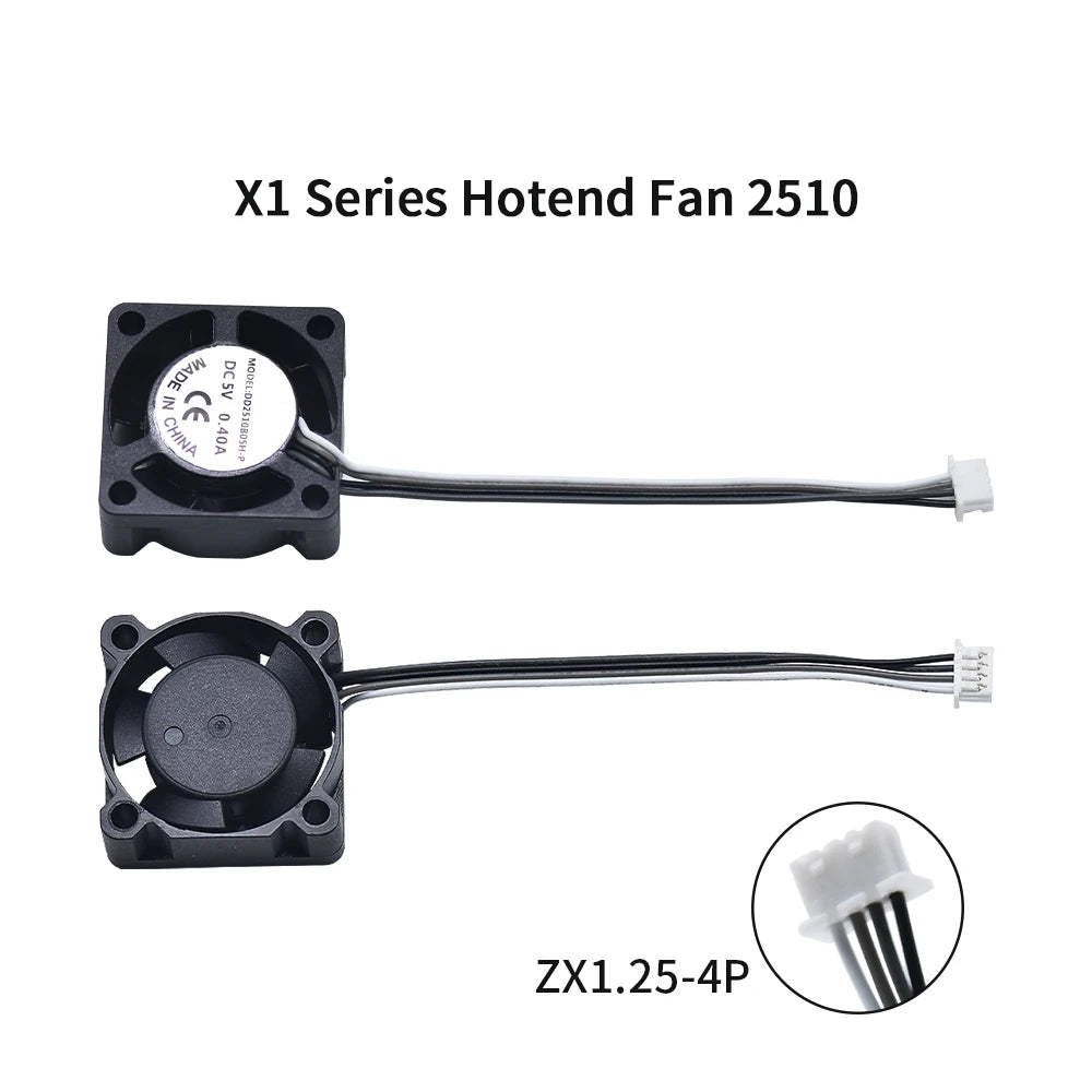 5015 Cooling Fan for Lab A1 A1mini Hotend Fan with Cable Rapid Cooler Fan 2510 Axial Fan Kit for X1 X1C P1P P1S 3D Printer Parts