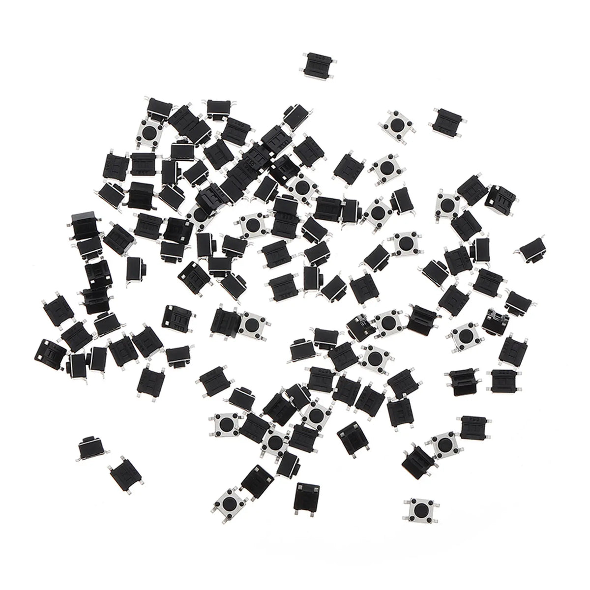 100pcs Switch Smd Tactile Push Button Momentary Micro Replacement Kit For Electronic Projects Circuit Board Repair