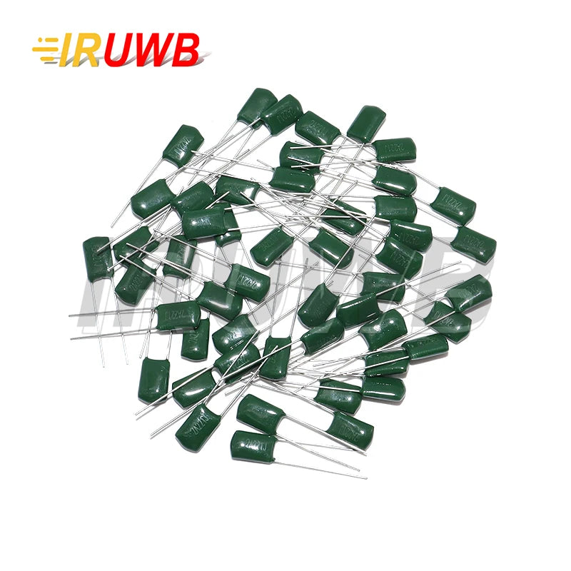 50PCS 100V 330PF 470PF 560PF Polyester Film Capacitor 102 222 472 103 223 333 473 104 film Capacitor 1NF 2.2NF  47NF 100NF 0.1UF