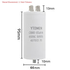 CBB60 Capacitor with Screws AC 450V 4 Pin Dual Insert Motor Run Capacitors 4UF-60UF for Washing Machine Air Water Pump 12uf 16uf