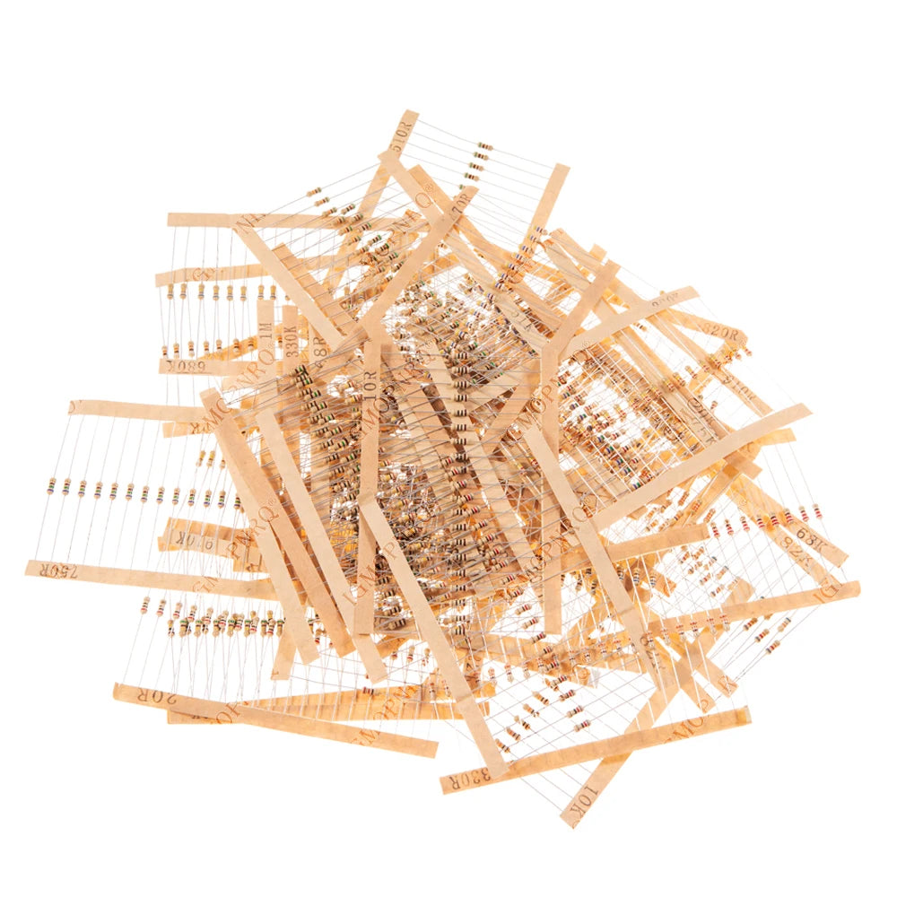 860pcs/lot Carbon Film Resistor Kit 1/4W 5% resistors assorted kit set 43values*20pcs Resistance 1R - 1M Ohm 0.25W resistor pack