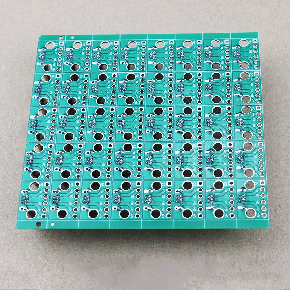 1Pce Vertical USB Micro USB 2.0 Male Lengthen Head Connector PCB Converter Adapter Breakout Board 180 Degree Vertical WP-110