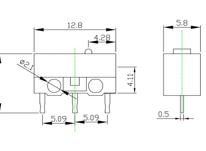 10Pcs Mini Micro Limit Switch NO NC 3 Pins PCB Terminals SPDT 1A 125V Roller Arc Lever Snap Action Push Microswitches