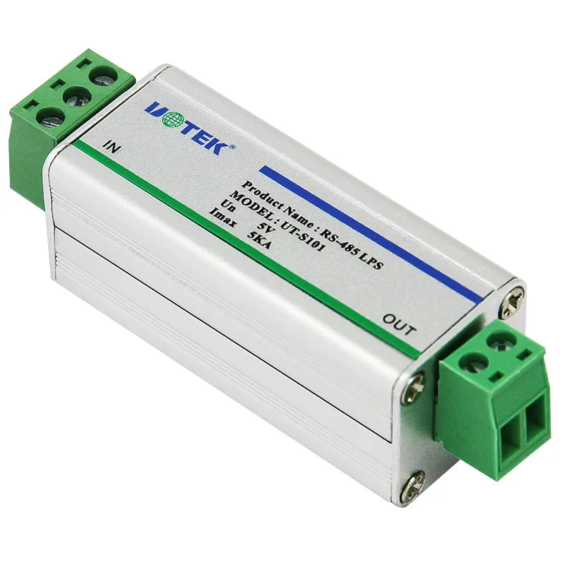 UOTEK Industrial Grade RS-485 Lightning Arrestor Arrester RS485 Isolator Module ESD Surge Protector Level 4 IP30 5KA UT-S101