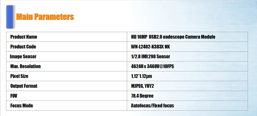 IMX298 16MP 4624x3468 HD USB Camera Module 78 Degrees Autofocus With LED For Industrial Inspection of Medical Equipment