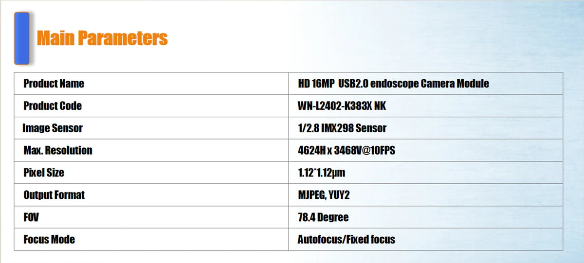 IMX298 16MP 4624x3468 HD USB Camera Module 78 Degrees Autofocus With LED For Industrial Inspection of Medical Equipment