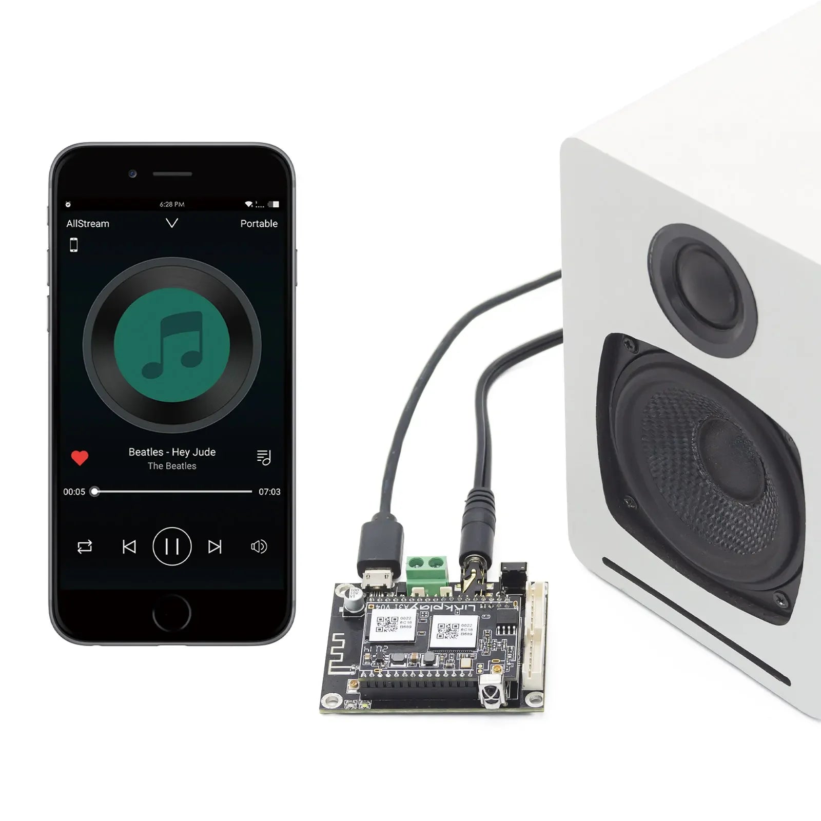 Up2Stream Pro V3 Wireless Audio Receiver Board Bluetooth Audio Recei Wireless Stereo Music Module Multiroom DIY WIFI Audio Board
