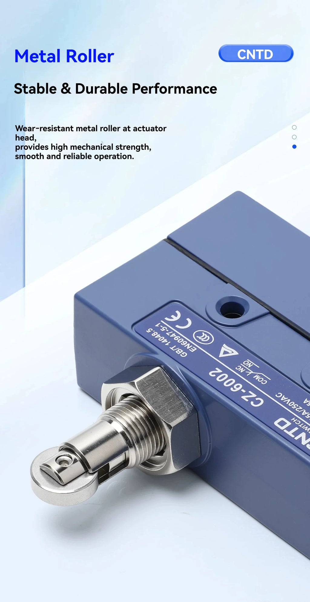 CNTD CZ‑6 Series Limit Switch CZ‑6001 CZ‑6002 CZ‑6003 CZ‑6004 CZ‑6005 Micro Travel Switch IP65 15A CE Certified Waterproof