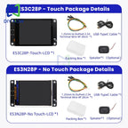 ESP32‑S3 2.8 inch 240x320 TFT LCD Capacitive Touch Type‑C WiFi BLE Mic Speaker TF‑Slot Li‑ion Charge For AI Voice IoT Project