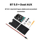 ZK-502T Dual Channel Stereo Power Amplifier Module TPA3116D2 Chip 50Wx2 Bluetooth 5.0 AUX Input DC9-24V High Low Bass Adjustment Audio AMP Board for Speaker DIY