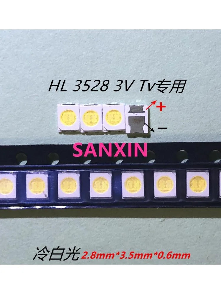 1000pcs 2835 3528 repair LED LCD TV backlight beads MX SEOUL JF 1W-2W 3V 6V cold white light commonly used