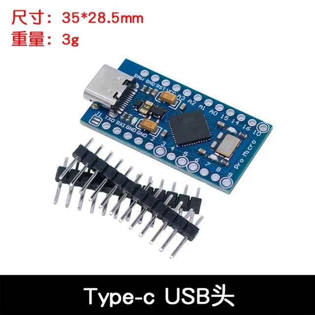 Pro Micro ATmega32U4 5V 16MHz Original Chip Replace ATmega328 For Arduino Pro Mini With 2 Row Pin Header For Leonardo UNO R3