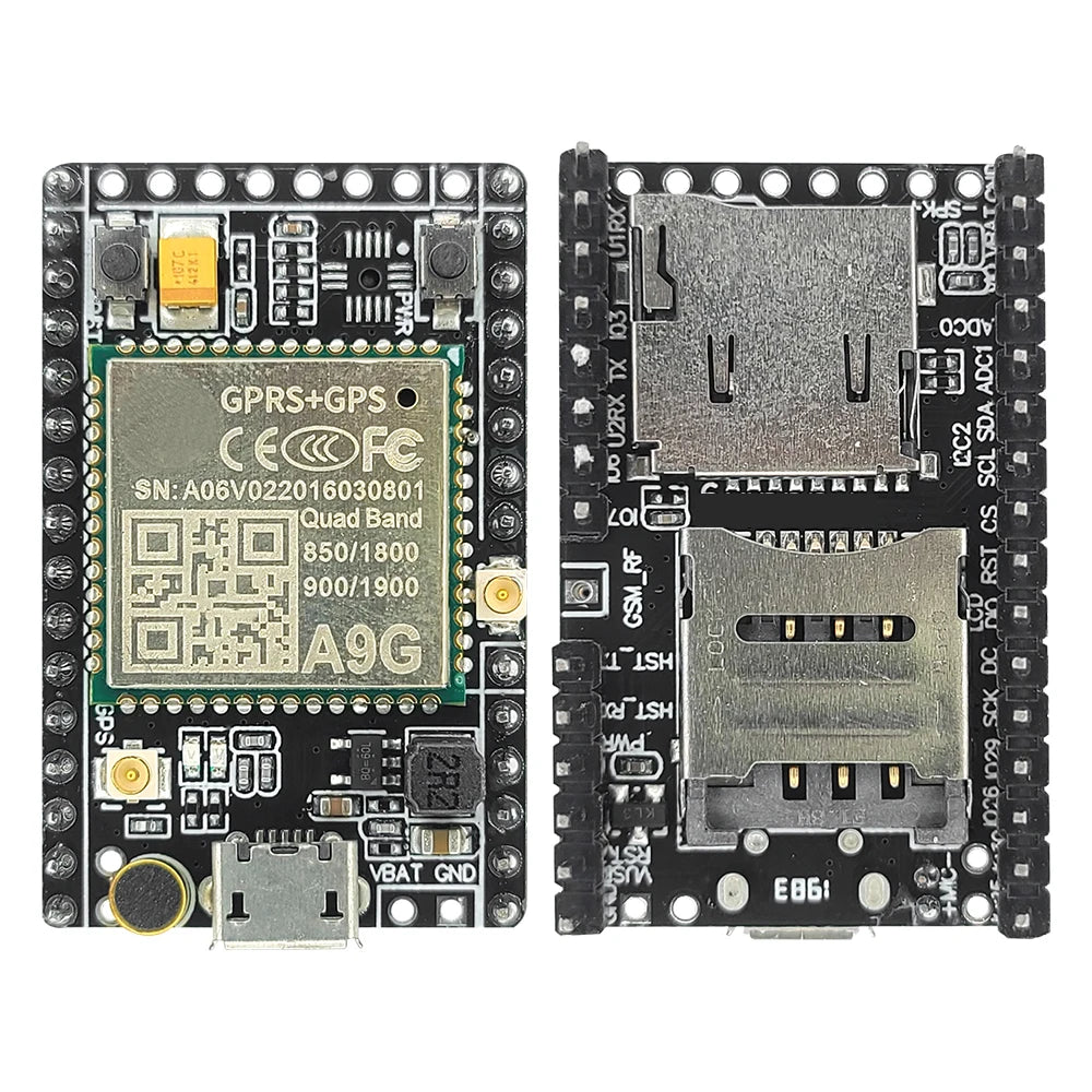 Pudding A9G Development Board Module GPS BDS Dual-Mode Positioning GPRS GSM Multi-Functional Development Board SPI ADC Interface