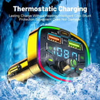 Car Charger Bluetooth 5.0 FM Transmitter Receiver Dual USB Car MP3 Player Adapter Auto Stereo Radio Handsfree Wireless Car Kit