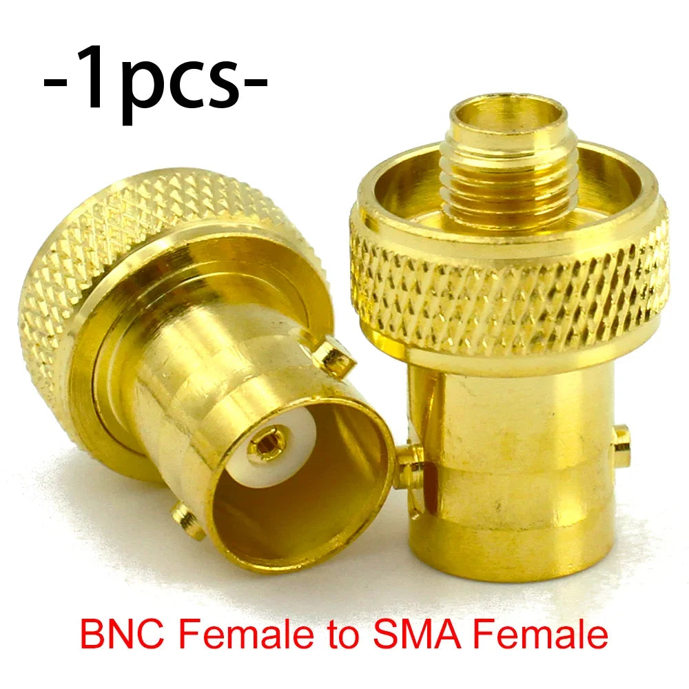 BNC to SMA / RP-SMA RF Adapter Connector Male Female Straight 4-Hole Flange Coaxial Converter for FPV WiFi Radio Antenna Systems