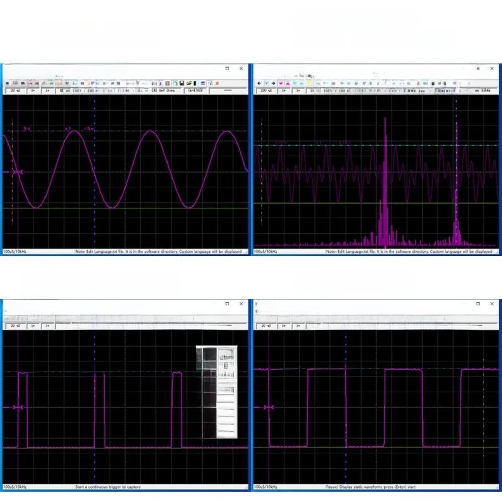 Fosc53C1 5 Channel USB Oscilloscope with 1MHz Sampling Rate 8.3 Million Sample Depth BNC Interface for Probing