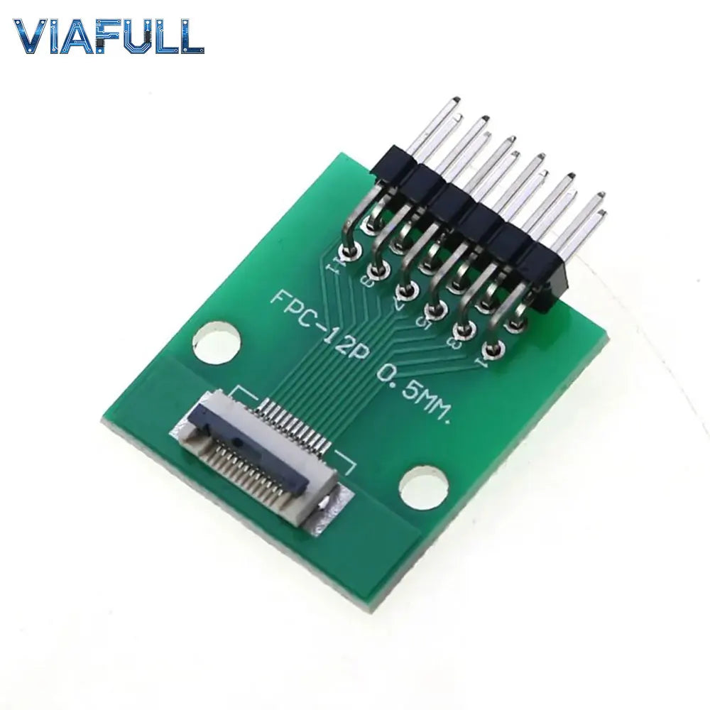 0.5mm FPC/FFC Breakout Board with Right Angle Male Pins, Pre-Soldered 2.54mm DIP Adapter for Flat Ribbon Cable, 4-80P