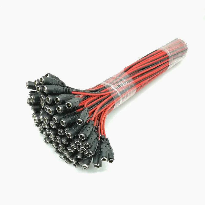 1 5 10piece Male Female DC Power Connector 5V 12V 5.5x2.1mm Wire Cable Plug Adapter for TV Camera 5050 2835 LED Strip Tape Light
