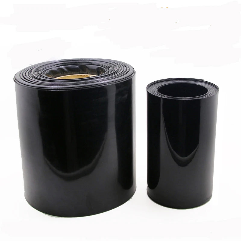 130mm~350mm 1KG PVC Heat Shrink Tube Black Shrinkable Cable Sleeve For 18650 Lithium Battery Pack Insulating Sleeve Shrink Tube