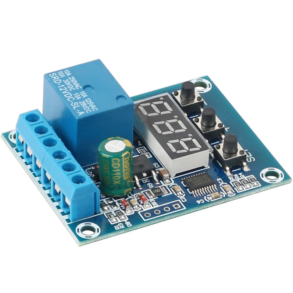 DC 5V 12V 24V Voltage Detection Module Relay LED Digital Display Circuit Monitoring Module Voltage Range 0-99.9V