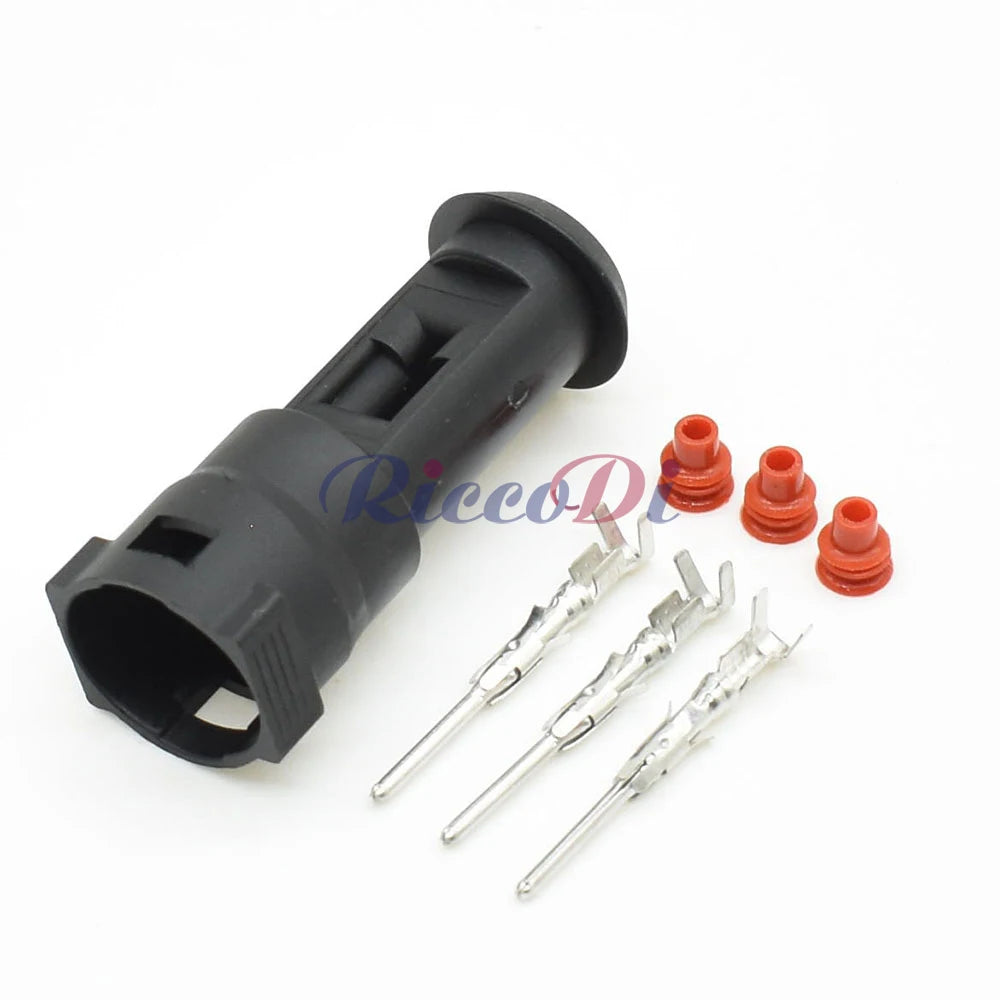 1 Set 3 Pin 1.5mm 1-926554-1 Black Male Female Auto Waterproof Connector DJ3031-1.5-11/21 Plug Round Sheath