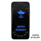 Waterproof Rocker Switch with Blue LED | 12V/24V Latching & Momentary (SPST/ DPDT) | for Marine, UTV, ATV, RZR, Automotive