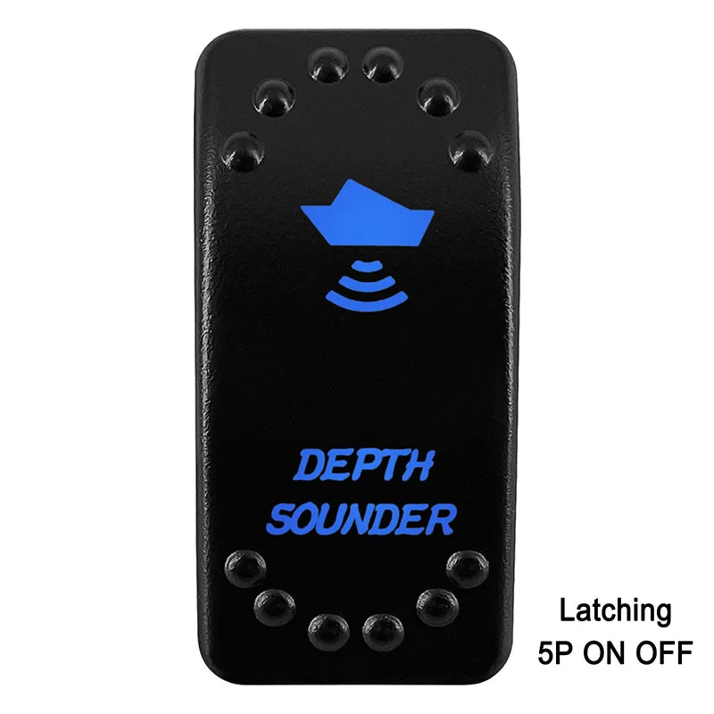 Waterproof Rocker Switch with Blue LED | 12V/24V Latching & Momentary (SPST/ DPDT) | for Marine, UTV, ATV, RZR, Automotive