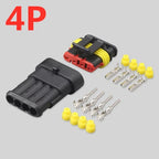 1/5/10Sets 1P 2P 3P 4P 5P 6Pins Way AMP 1.5 Super seal Waterproof Electrical automotive Wire Connector Plug for car Motorcycle