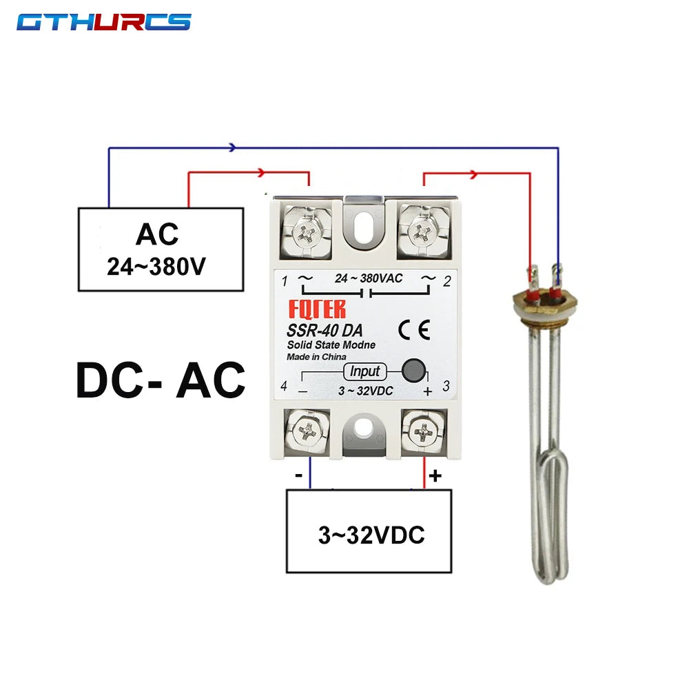 Solid State Relay 10A 25A 40A single phase Module 3-32V Input DC 24-380V AC Output High Quality SSR-10DA SSR-25DA SSR-40DA