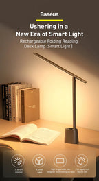Baseus Desk Lamp 180° Foldable LED Table Lamp Rechargeable Auto Dimming Smart Eye Protection Study Reading Room Night Light Lamp