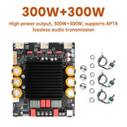 DC 18-50V 3002T PRO Bluetooth Amplifier Board Qualcomm QCC3034 2.0 Channel APTX Lossless 300W+300W TPA3255
