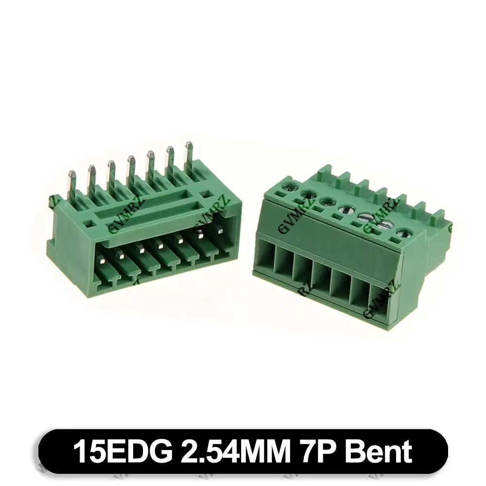 5Set 15EDG 2.54mm PCB Seal Screw Terminal Block 2 ~ 12 Pin KF15EDG Female Socket Pin Header Wire Connector +2.54 Male Plug 9P