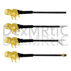 1PC SMA Female Jack Right Angle PCB Connector 1.13mm Cable Other End UFL/ No Connector/Exposed/Fork Soldering 15cm Customized